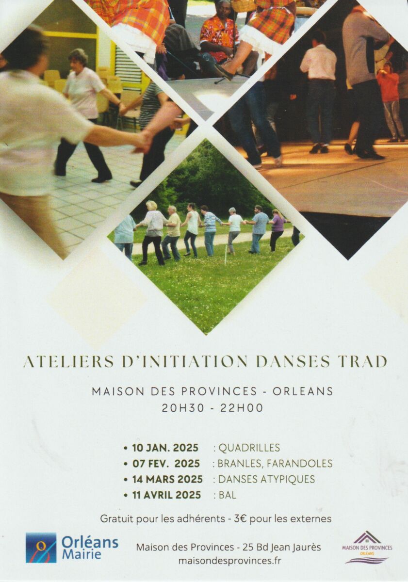 Ateliers dinitiation danses TRAD Maison des Provinces Orléans Mag