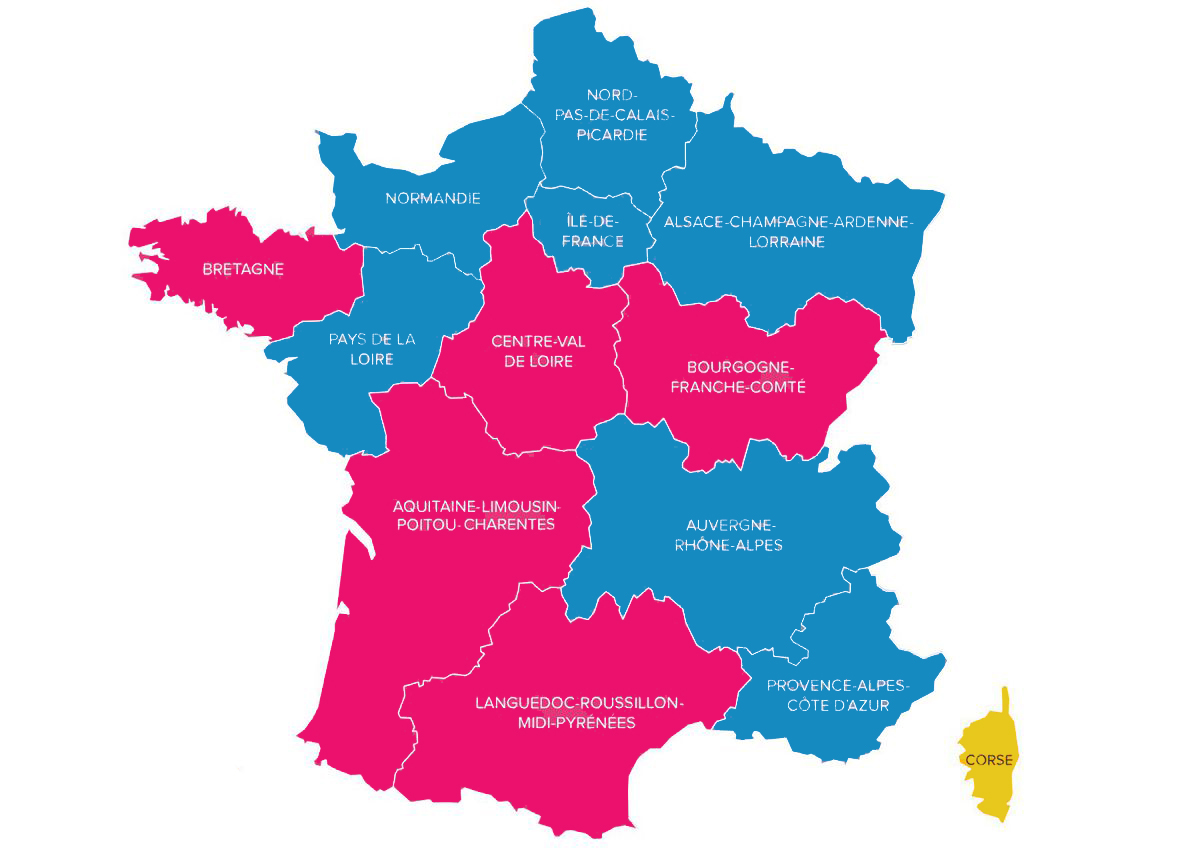 Les resultats. Nord-pas-de-Calais-Picardie. Французский регион 07.