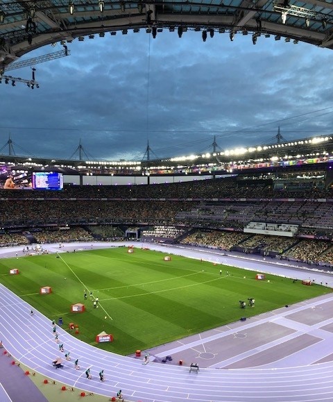 Le stade de France, théâtre des épreuves d’athlétisme lors de ces Jeux Olympiques. ©Timothé Beuret