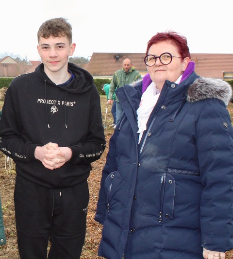 Nathalie Béal (proviseure) et son « délégué scolaire » Slimane Gibot